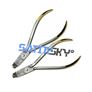 Herramientas dentales de ortodoncia de alta calidad, alicates curvos chapados en oro para doblar alambre, uso Manual, excelente para uso de dentistas - Product Image 2