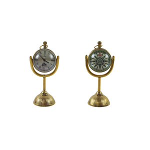 New Arrivals Double Sided <b>Table</b> <b>Clock</b> and Compass Decorative Living Room Decoration Home and Office <b>Table</b> Decorations <b>Clocks</b> - Product Image 1
