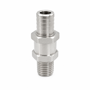 Adaptador de Conector Coaxial RF, Convierte Interfaz de Conector QMA Macho a RP SMA Hembra, Señales Instantáneas, 50 Ohmios - Product Image 1