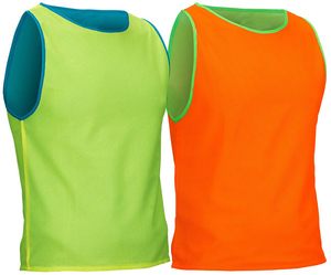 Chalecos Deportivos Unisex Transpirables de Malla para Fútbol, Verde Naranja, Sin Mangas, Cuello en V, para Entrenamiento de Equipos Adultos, Poliéster/Algodón, Secado Rápido para Verano - Product Image 3