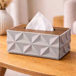 Rustic Wooden Napkin <b>Tissue</b> Box <b>Holder</b> Elegant Storage Organizer For <b>Kitchen</b> Dining Table Home And Hotel Decor - Product Image 5