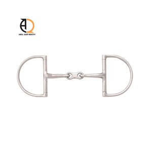 Mors anglais pour cheval en acier inoxydable et laiton à double articulation - Product Image 1