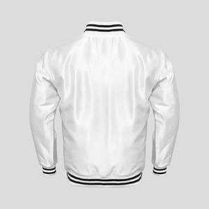 Blousons universitaires unisexes en satin de soie imperméables, grande taille, dernière mode, haute qualité, noir uni, prix de gros abordable - Product Image 6