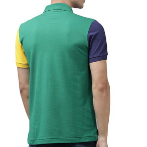 Polo à manches courtes bleu clair pour homme, couleur unie, coton piqué, tricoté, vêtements décontractés - Product Image 2