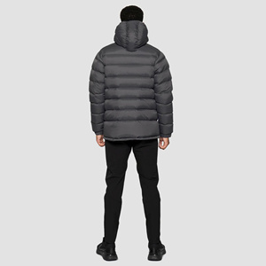 Men's High Quality Winter Puffer Jacket Custom Warm Waterproof Breathable Quick Dry <b>Covered</b> <b>Button</b> Closure V-neck Embroidery - Product Image 4