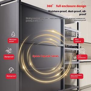 ชั้นวางของพับได้ทำจากโลหะ สำหรับเก็บอุปกรณ์ครัวและจานชาม ทนทานและปรับได้ - Product Image 2