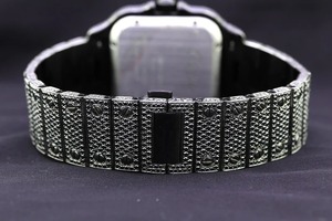 Montre automatique de luxe pour homme avec diamants en moissanite noire, style hip-hop glacé (Bussdown) - Product Image 2