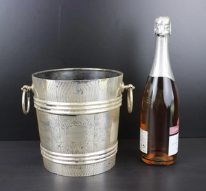 Cubo de Hielo Grande Plateado Portátil de Metal de Excelente Calidad para Enfriador de Bebidas, Vaso Enfriador de Vino con Logotipo, Venta al por Mayor - Product Image 3