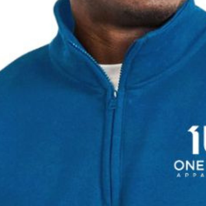เสื้อสเวตเชิ้ตผู้ใหญ่แบบซิป 1/4 สีกรมท่า ผ้าฟลีซนุ่ม สวมใส่สบาย อุ่นสบาย แขนยาว เสื้อฮู้ดซิป 1/4  รับผลิตเสื้อผ้าขายส่งตามสั่ง - Product Image 6