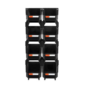 Contenitori Impilabili in Plastica 10.9 X 5.5 X 5.1 Pollici, Confezione da 8 per Organizzazione Armadio - Product Image 6
