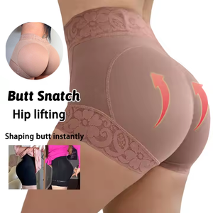 Braguitas Moldeadoras de Glúteos para Mujer, Soporte Firme, Efecto Push-Up, Sin Costuras, con Ribete de Encaje, de Spandex y Nylon - Product Image 3
