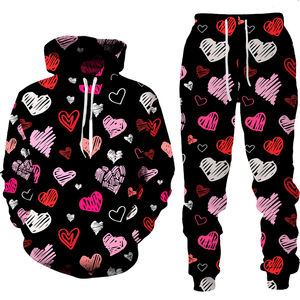 Conjunto Deportivo de 2 Piezas para Hombre, Ecológico, Sublimado, Tallas Grandes, Moda de Invierno, con Logotipo Personalizado y Capucha, Diseño de Patrón Sólido - Product Image 3