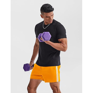 Short de sport en tissu doux et respirant, séchage rapide, bande extensible avec cordon de serrage, deux poches latérales - Product Image 2