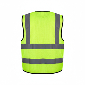 Chaleco de Seguridad Transpirable de Malla de Poliéster de Alta Visibilidad con Múltiples Bolsillos y Diseño Reflectante para Trabajo de Construcción Unisex - Product Image 2