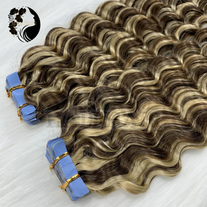 100% Vietnamien Remy Extensions de Cheveux Humains 100g Simple Trame Teint Blanchiment Permed Deep Curly Tape Toutes Les Couleurs Prêt à Expédier - Product Image 5