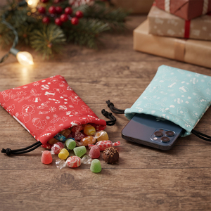 Sac à cordon en polyester promotionnel avec impression recto-verso, sac de sport écologique, pochette cadeau personnalisée pour bonbons - Product Image 1