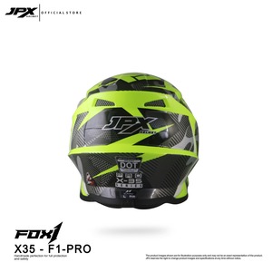 หมวกกันน็อค JPX Fox1 Motif X 35 Supermoto Cross มอบการปกป้องที่เหนือกว่าและดีไซน์โดดเด่นเพื่อประสบการณ์มอเตอร์ครอสสุดยอด - Product Image 4