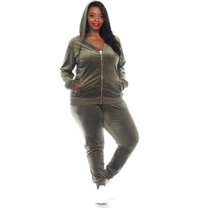 Breathable Women Velvet Velour Tracksuit Custom Design Your Own Tracksuit Women Velvet Tracksuit Wholesale - Product Image 6