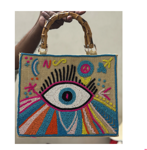 Cross-stitching & <b>Needlework</b> Handmade Seed Beaded Artwork Lightweight Embroidery Crafts handbag Shoulder Bag Purse Beads - Product Image 1