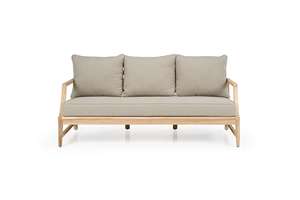 Modern <b>Outdoor</b> <b>Sofa</b> Set Wooden Frame Cushioned Minimalist Design for Garden Villa Use Waterproof Furniture - Product Image 4
