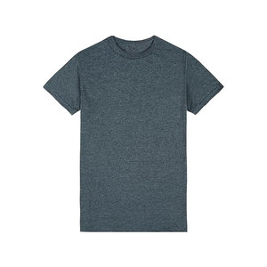 Camiseta de punto de manga corta con cuello redondo y corte ajustado para hombre, diseño liso en colores negro, gris y caqui. - Product Image 5