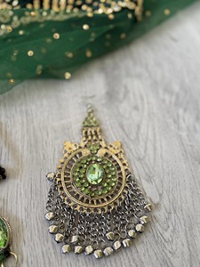 Conjunto de Joyería Afgana Tradicional Hecho a Mano, Conjunto de Collar Afgano para Novia, Boda o Fiesta, Conjunto de Gargantilla con Espejo y Monedas - Product Image 5