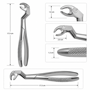 Pinzas de Extracción Dental Roturier para Molares Inferiores Izquierdos, Acero Inoxidable, Agarre Ergonómico Manual, 5 Mandíbulas, Certificación ISO13485 Clase II - Product Image 6