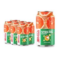 Agua con Gas Sin Azúcar Sabor Uva Roja, Carbonatada, 330ML, Bebida en Lata y Botella, Fabricante OEM, Marca Privada, Refresco de Frutas