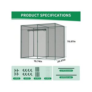Rete Protettiva per Piante da Giardino 6.5 X 3.3 X 6 Piedi, Gabbia per Colture per Aiuole Rialzate, Protezioni per Piante da Esterno, Categoria Prodotti Rete da Giardino - Product Image 5