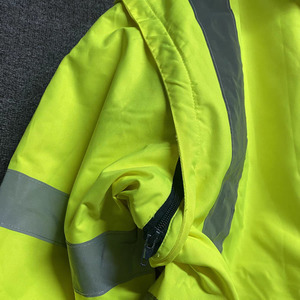 Orange Colored Reflective Softshell <b>Waterproof</b> Safety Jackets Hi Visibility Traffic Security Construction <b>Work</b> Wear Jackets - Product Image 4