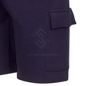 Shorts de sport pour hommes en molleton respirant, avec logo personnalisé, en coton doux, pour l'entraînement et le sport, avec cordon de serrage - Product Image 6