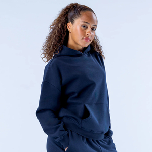 Oversized Women's Hoodies Quick Dry Cotton Polyester Customized Logo Printed Solid Color Latest Style Knitted for Winter - Product Image 6