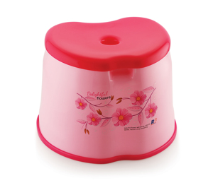 Plastic <b>Stool</b> with Floral Design Lightweight Home Furniture for Living Room and <b>Office</b> Use - Product Image 5
