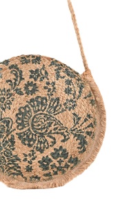Sac bandoulière tendance 2026 en jute tressé pour femme, style bohème écologique, sac à main ouvert, idéal pour la plage, importé d'Inde, capacité 2,9 L - Product Image 2