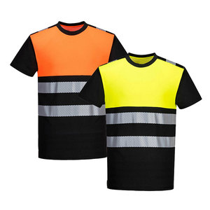 เสื้อยืดเซฟตี้ผู้ชาย Econex Sports สีน้ำเงินสะท้อนแสง ป้องกันรอยยับ ระบายอากาศ แห้งเร็ว มองเห็นได้ชัดเจน สำหรับงานหนัก พิมพ์ลายซิลค์สกรีน - Product Image 1