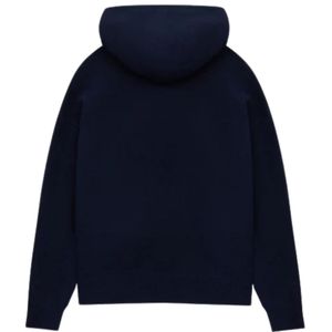 Navy Knit Zip Through Hoodie with Embroidered Logo Comfortable Stylish Streetwear Premium Knitwear for Men Perfect for Casual - Product Image 2