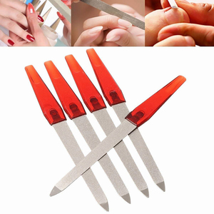 ตะไบเล็บด้ามจับสีแดงแบบสองด้าน ใช้ซ้ำได้ สำหรับดูแลผิว - Product Image 4