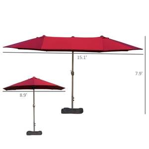 Parapluie de marché extérieur double face pour la plage ou le patio Swiship-Ship (WalMart interdit) - Product Image 3