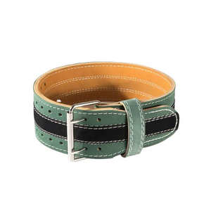Ceinture de musculation en cuir de haute qualité, faite à la main, avec design/couleur personnalisés, à double boucle, pour la musculation et l'entraînement de haute performance. - Product Image 1