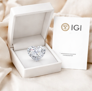 Diamante Sintético Cultivado en Laboratorio, Corte Corazón, Color D, Claridad VS1, Certificado IGI, 1ct, HPHT, de Gujarat, para Joyería - Product Image 2