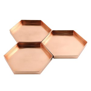 <b>Copper</b> Serving Tray Elegant <b>Copper</b> Handle Design For Your Dinner <b>Table</b> Serving & Storage Tray At Wholesale Price - Product Image 4