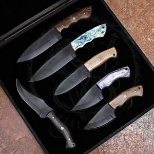 Handmade Damascus Fruit Knife Damascus Steel Blade Hunting Skinning Knife Fixed Blade Camping Survival Knife With Leather Sheath - Product Image 3