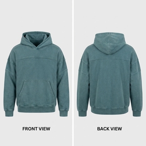 เสื้อฮู้ดดี้ผู้ชายสไตล์วินเทจ ผ้าฝ้ายระบายอากาศได้ดี ทรงหลวม สวมใส่สบาย - Product Image 6