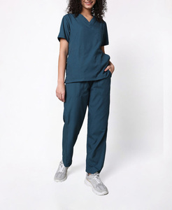 Uniforme Médico Unisex al por Mayor, Traje Quirúrgico, Conjunto de Uniformes de Hospital, Poliéster y Elastano, Manga Corta, para el Sector Sanitario y Farmacéutico - Product Image 1