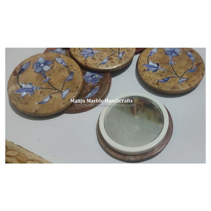 Pedido especial para espejo con incrustaciones de esteatita pulida hecha a mano personalizada con trabajo de nácar para artículos de colección de regalos de oficina - Product Image 5