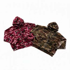 Sudadera con capucha y cremallera de camuflaje para hombre, sudadera con capucha de manga larga, chaqueta informal estilo streetwear, ropa al por mayor - Product Image 2