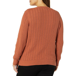 Pull en tricot épais surdimensionné pour femmes, taille plus, col rond, manches chauve-souris, coupe ample, pull décontracté - Product Image 3
