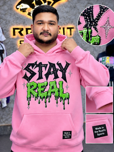 Custom Mens <b>Pink</b> Pullover Hoodie Oversized Streetwear logo Graphic Fleece <b>Sweatshirt</b> Heavyweight Winter Top custom Label OEM - Product Image 4