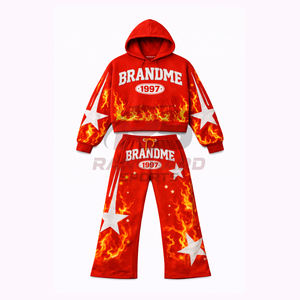 Conjunto de Sudadera con Capucha y Pantalones Deportivos con Serigrafía de Primera Calidad OEM ODM, Fábrica de Ropa Profesional que Ofrece Serigrafía Personalizada - Product Image 1