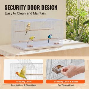 Jaula apilable de 30 pulgadas para pájaros pequeños: loros, canarios, cacatúas, agapornis, pinzones, periquitos, conures, guacamayos ¡y más! - Product Image 4